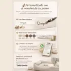 Cama para Perro Desenfundable Beige Personalizable con Nombre