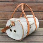 bolso transportin perro bolsillo exterior gris