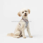 Arnés para perro rayas azul marino con estampado floral ajustable acolchado