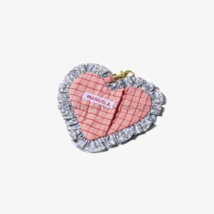 Portabolsas para perro rosa con estampado floral