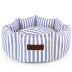 cama mediterránea para perros rayas azules