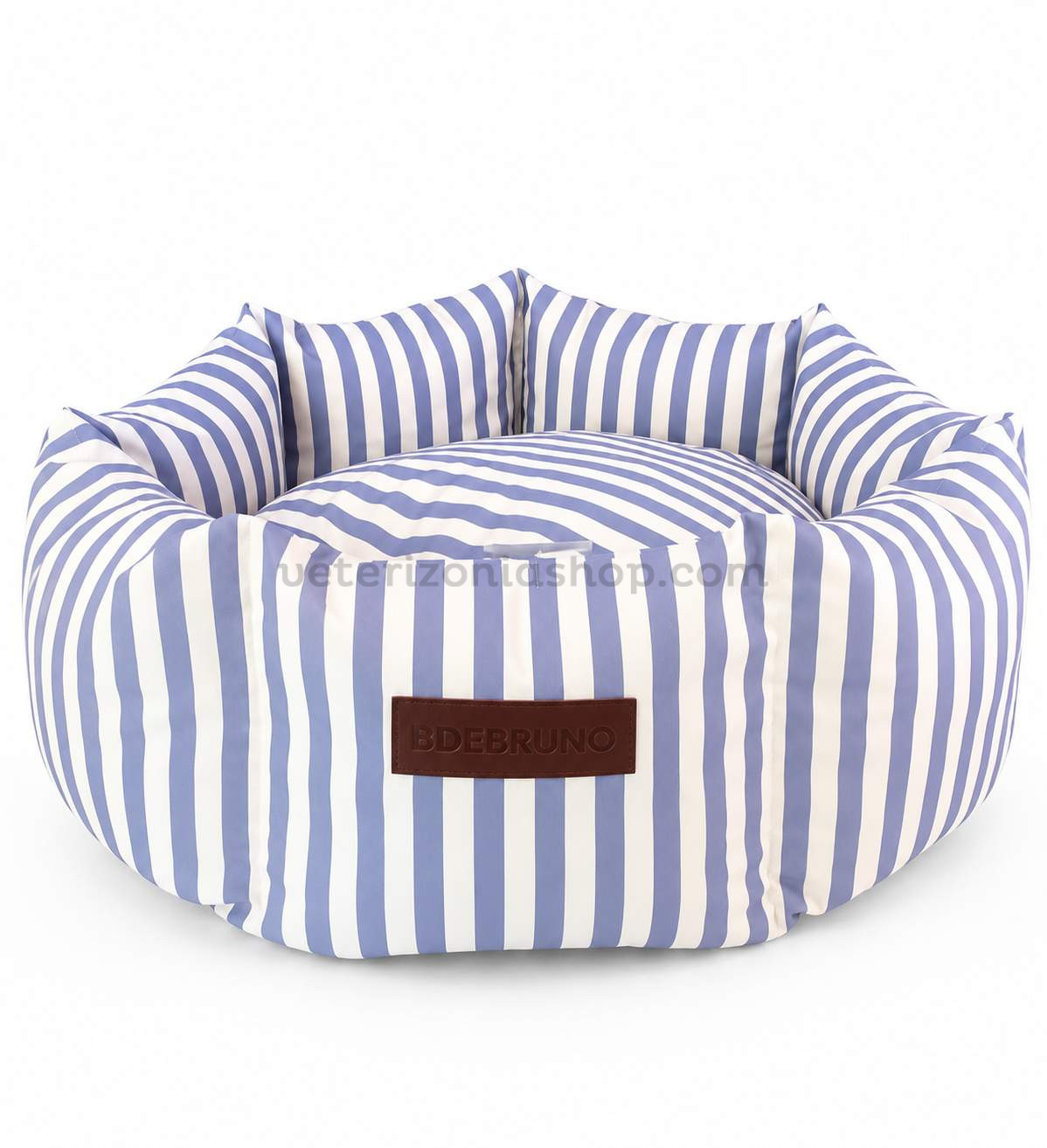 Cama Mediterránea para Perros Rayas Azules – Desenfundable y Viscoelástica cama mediterránea para perros rayas azules