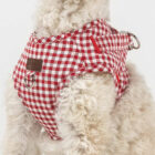 arnés wrap perro vichy rojo premium acolchado para perro pequeño