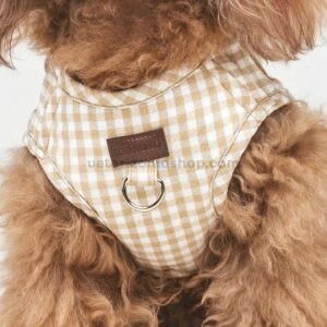arnes perro vichy beige premium acolchado