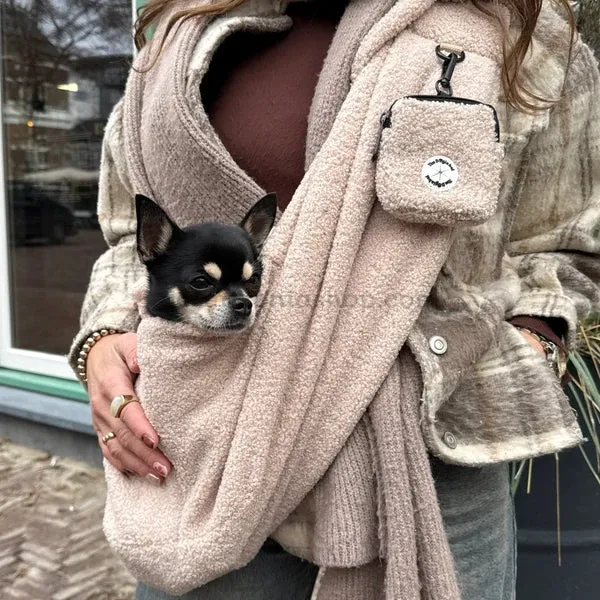 Bandolera para perro pequeño Teddy Beige ajustable