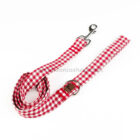 correa perro vichy rojo premium ajustable y resistente para paseo diario