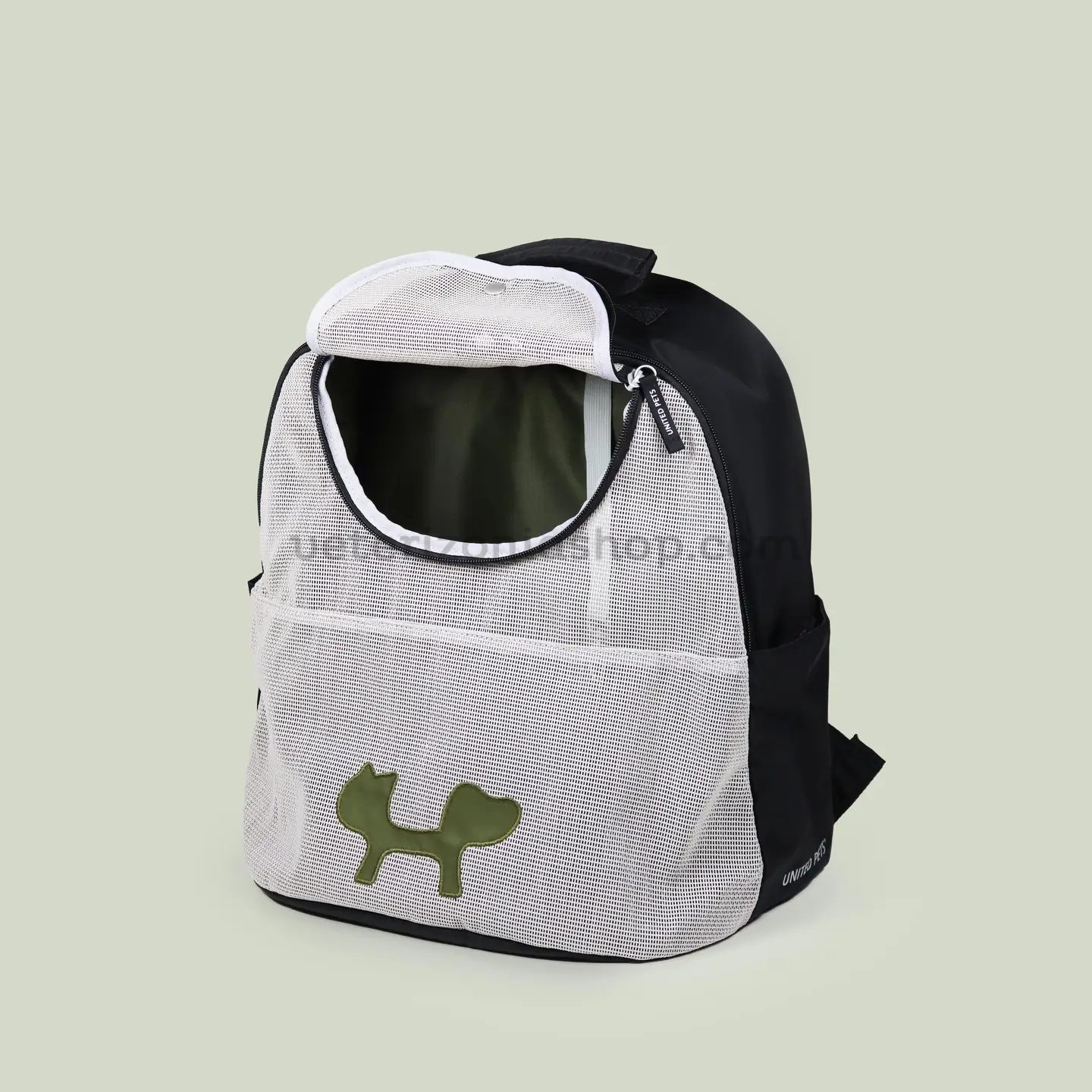 Mochila transpirable para transportar mascotas con apertura frontal