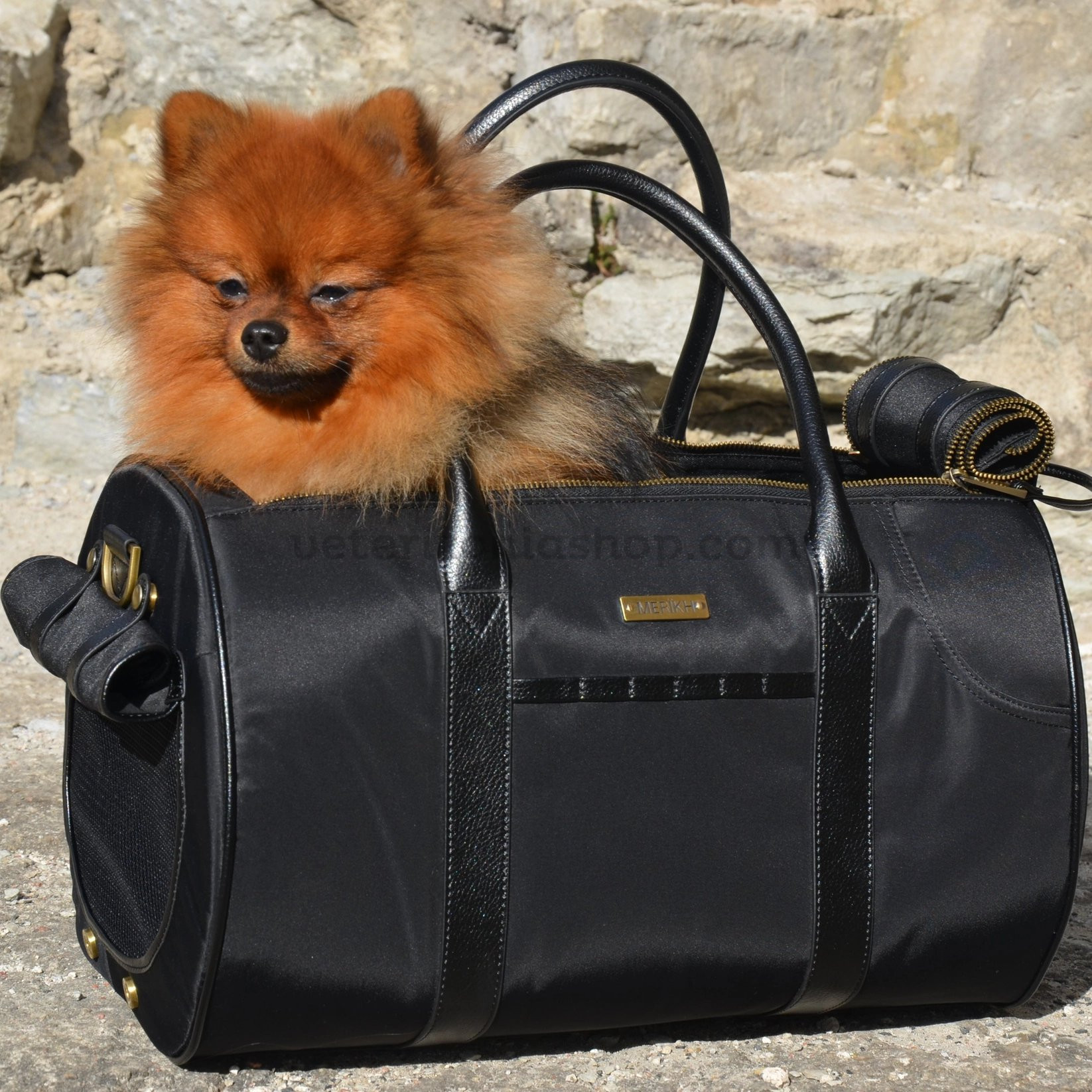 Detalles del bolso transportín para perro toy homologado para cabina