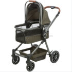 Carrito plegable para perros y gatos con cesto desmontable