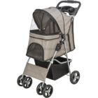 carrito plegable para perros color topo hasta 15 kg