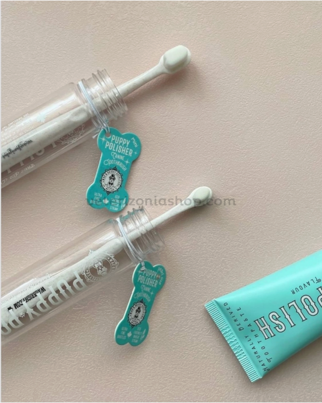 cepillo-dental-perros-tubo-protector Cepillo dental ultrasuave para perros con tubo protector reutilizable.