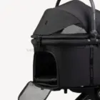 Detalle del acceso de la cesta del carrito Urban Luxe negro
