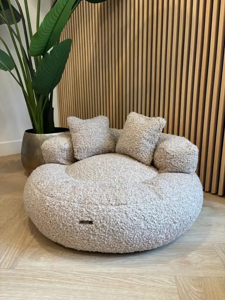Cama sofá redonda Teddy Beige para perros 70 cm Cama sofá redonda Teddy Beige para perros 70 cm
