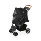 Carrito FINU Carbon con capota cerrada, vista de tres cuartos