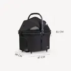 Cesta del carrito Urban Luxe negro plegada para almacenamiento