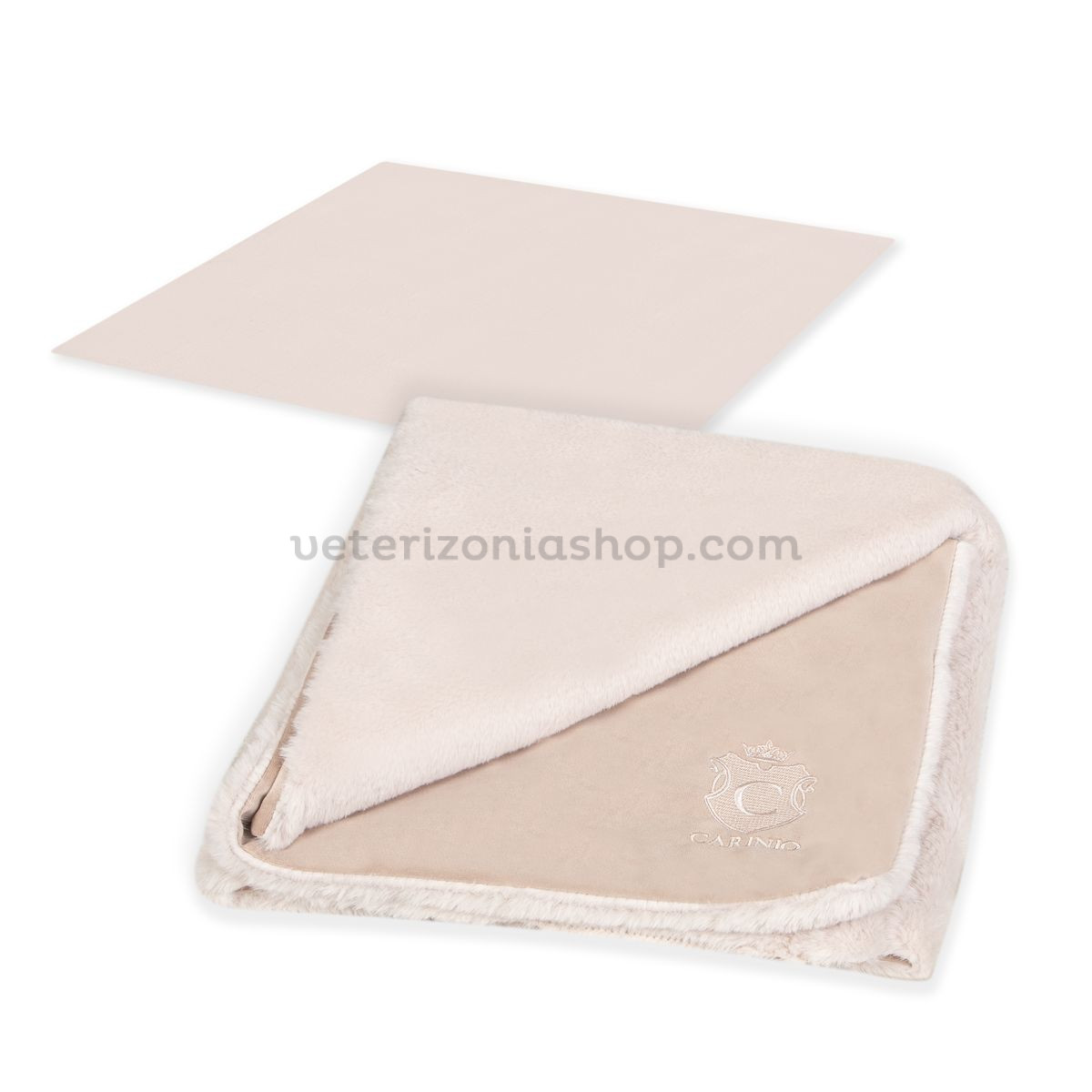 Manta LOUIS Blush extendida y doblada