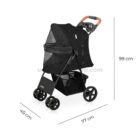 Medidas del carrito FINU Carbon abierto: 77 por 45 por 99 cm
