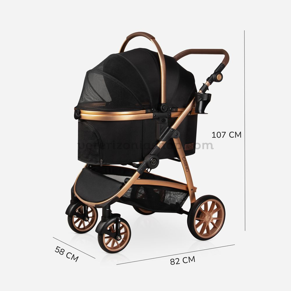 Medidas del carrito NUKA Carbon abierto