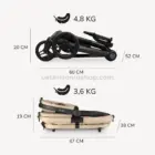 Medidas del chasis y cesta plegados del carrito Urban Luxe Beige