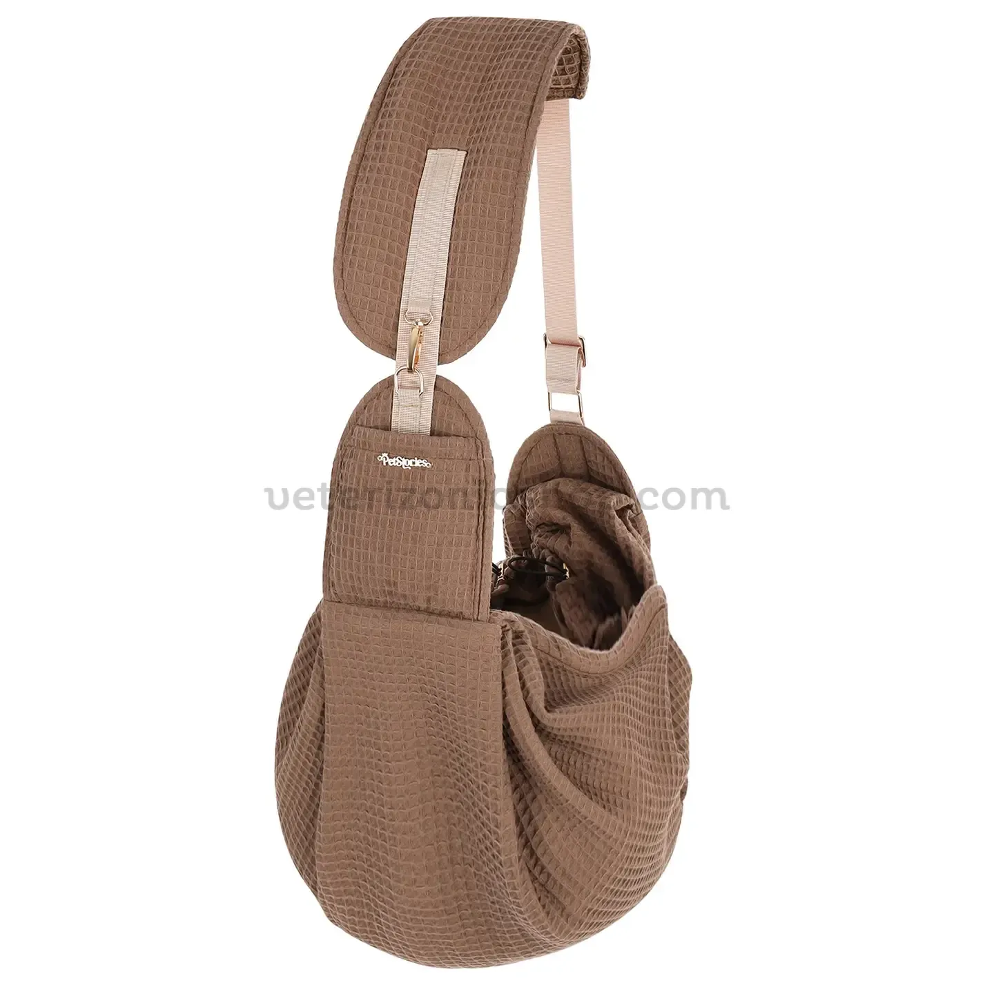 bandolera-perro-pequeno-lumi-chocolate Bandolera transpirable para perro pequeño Lumi Chocolate ajustable