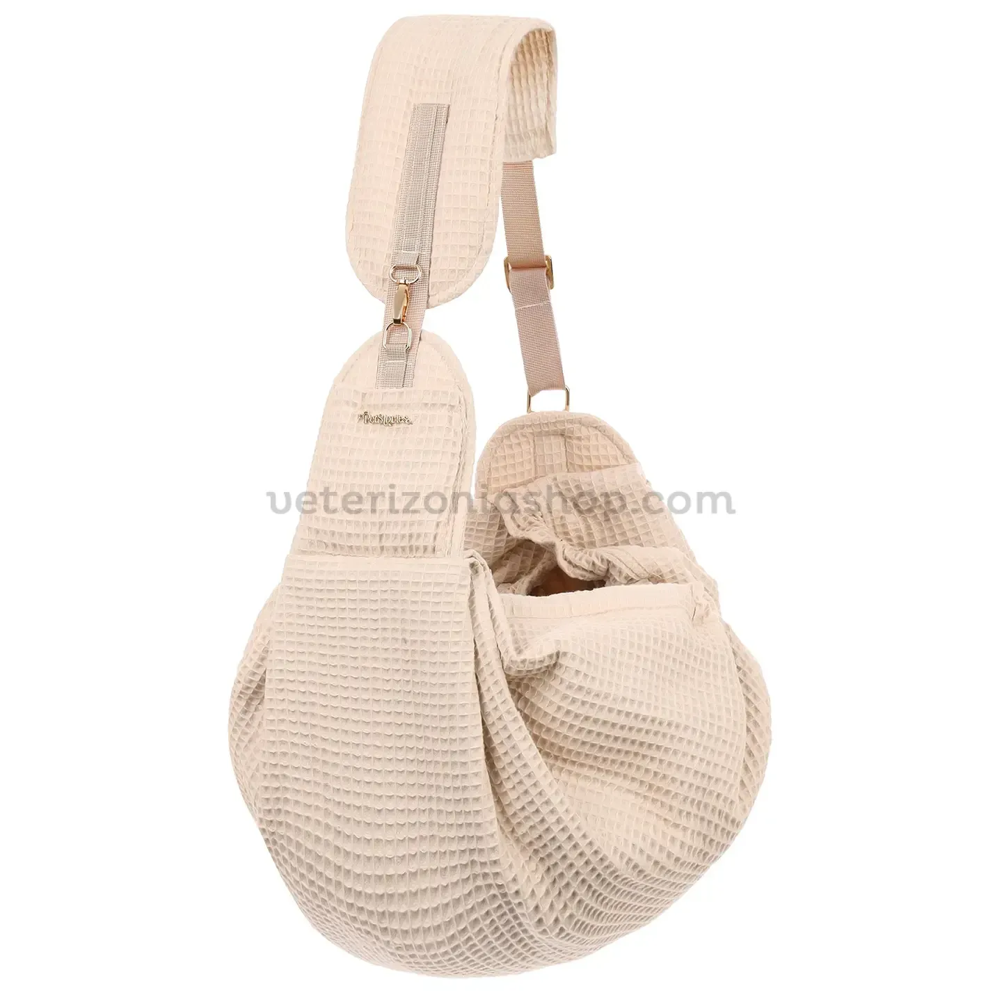 bandolera-perro-pequeno-lumi-latte Bandolera transpirable para perro pequeño Lumi Latte ajustable