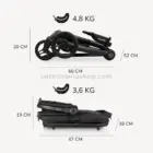 Chasis plegado del carrito para perros y gatos Urban Luxe Negro
