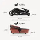 Medidas del chasis y cesta plegados del carrito Urban Luxe Terra