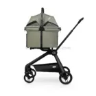 Carrito para perros y gatos Urban Luxe Verde Oliva con capota cerrada