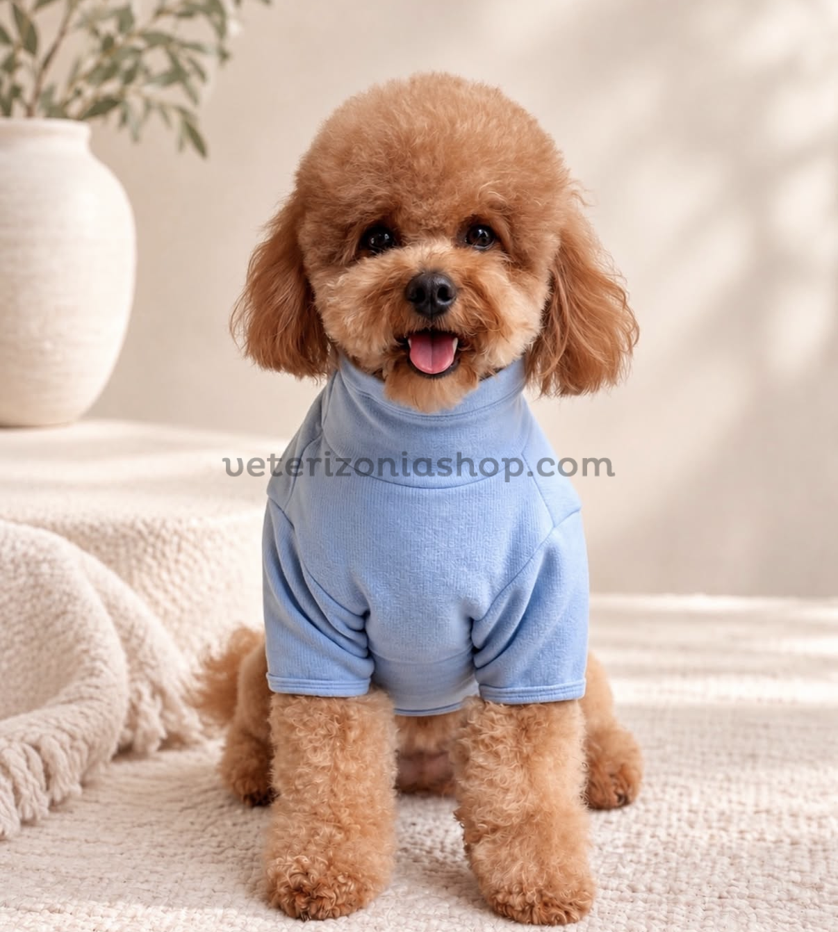 Jersey polar azul claro para perros Perro con jersey polar azul claro