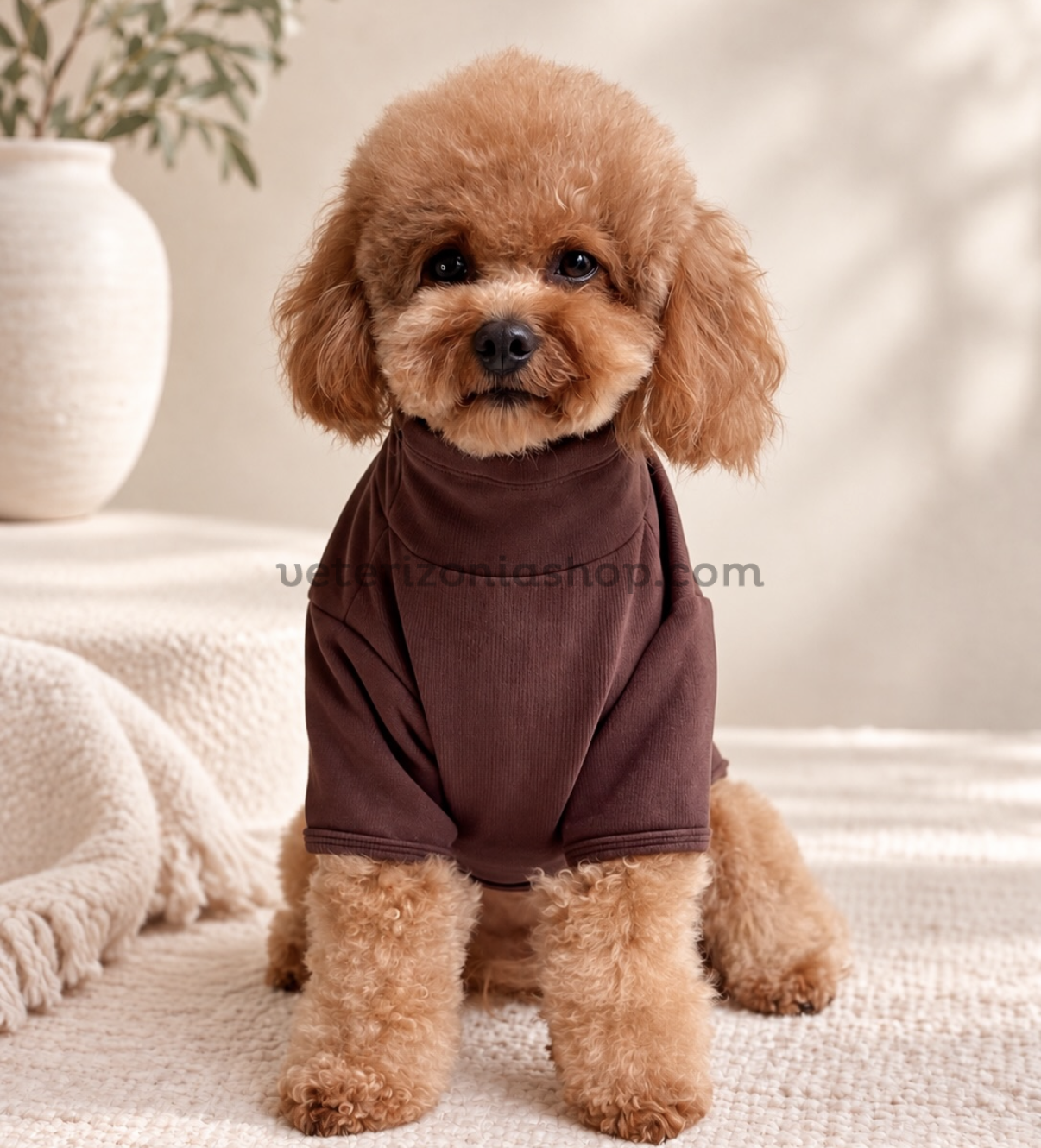Jersey polar marrón para perros Perro con jersey polar marrón