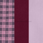 Detalle de los tres tejidos del pack Fitwarm Plaid-Darkred-Thistle
